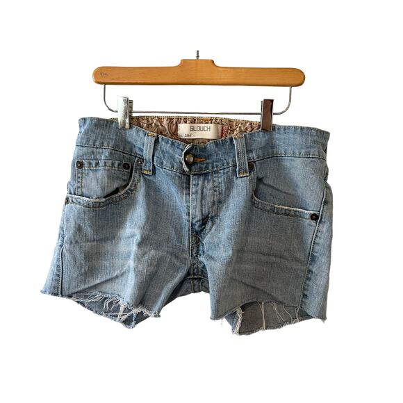Vintage Levi’s 504 cut off Light Wash denim jean shorts - Picture 1 of 6
